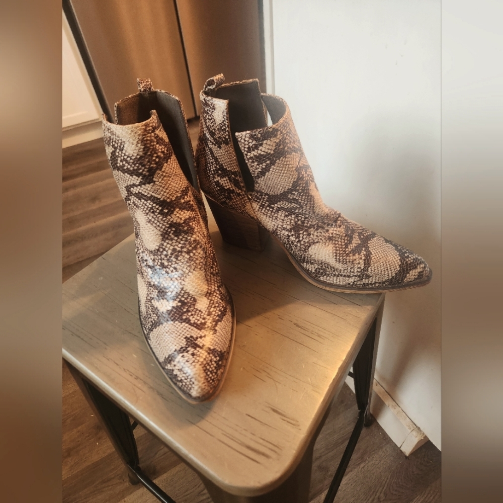 Pop Chantilly Snakeskin Booties